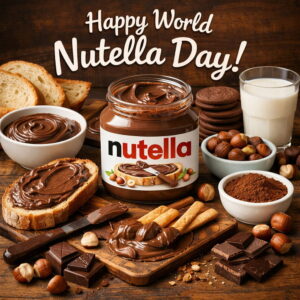 Happy World Nutella Day greeting card