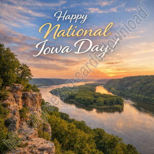 Happy National Iowa Day greeting card