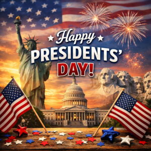 Happy Presidents' Day greeting card