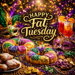 Happy Fat Tuesday greeting card