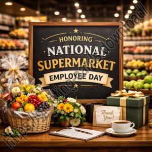 National Supermarket Employee Day greeting card