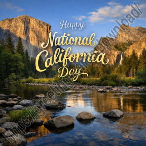 Happy National California Day greeting card