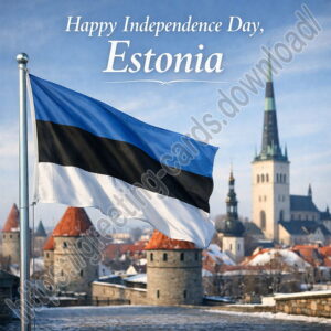 Estonia Independence Day greeting card