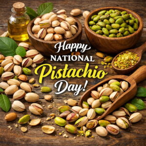 Happy National Pistachio Day greeting card