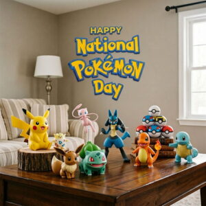 Happy National Pokémon Day greeting card