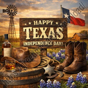 Happy Texas Independence Day greeting card