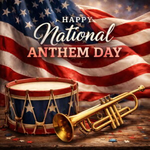 Happy National Anthem Day greeting card