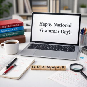 Happy National Grammar Day greeting card