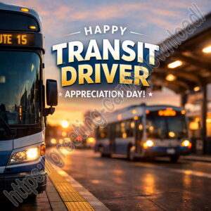 Happy Transit Driver Appreciation Day greeting card