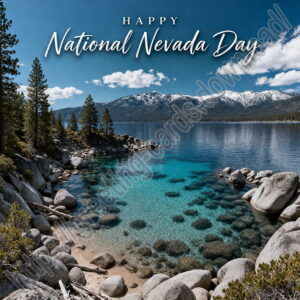 Happy National Nevada Day greeting card