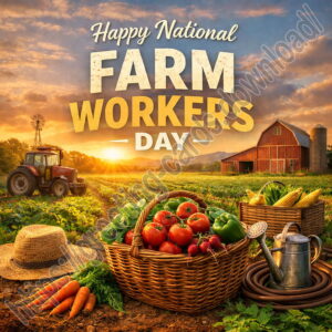 Happy National Farm Workers Day greeting card