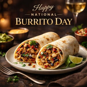Happy National Burrito Day greeting card