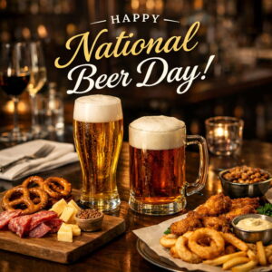Happy National Beer Day greeting card