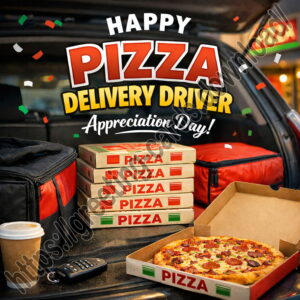 Happy Pizza Delivery Driver Appreciation Day greeting card
