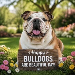 Happy Bulldogs Are Beautiful Day greeting card
