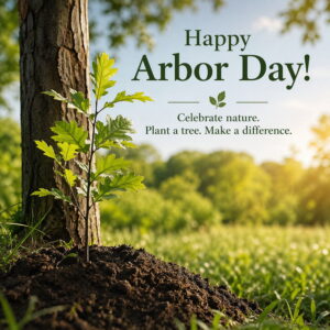 Happy Arbor Day greeting card