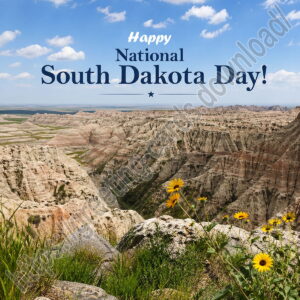 Happy National South Dakota Day greeting card