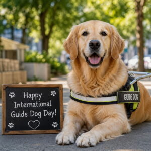 Happy International Guide Dog Day greeting card