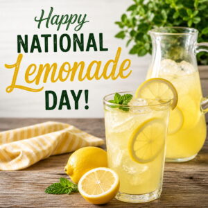 Happy National Lemonade Day greeting card