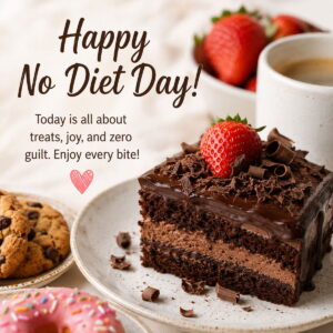 Happy No Diet Day greeting card