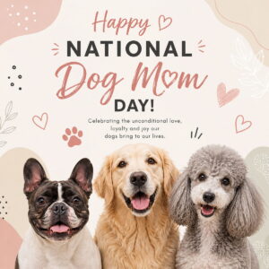 Happy National Dog Mom Day greeting card