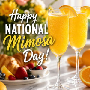 Happy National Mimosa Day greeting card