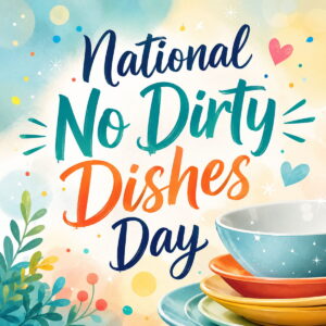 National No Dirty Dishes Day greeting card