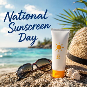 National Sunscreen Day greeting card