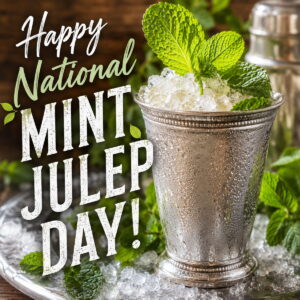 Happy National Mint Julep Day greeting card