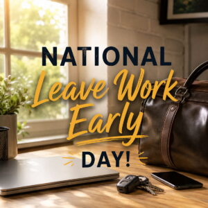 National Leave Work Early Day greeting card