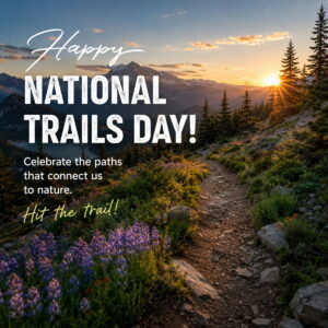 Happy National Trails Day greeting card