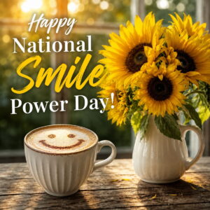 Happy National Smile Power Day greeting card