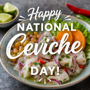 Happy National Ceviche Day greeting card