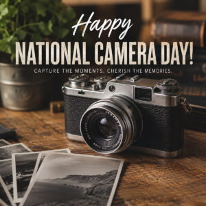 Happy National Camera Day greeting card