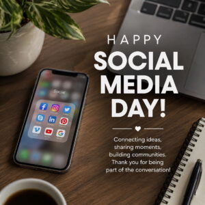 Happy Social Media Day greeting card