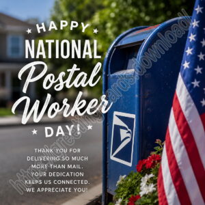 Happy National Postal Worker Day greeting card