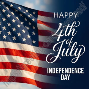 Happy Fourth of July greeting card