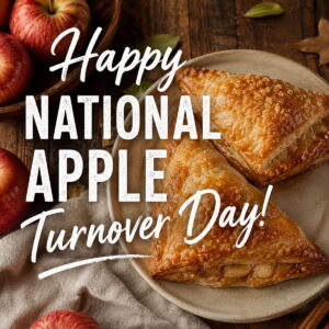 Happy National Apple Turnover Day greeting card