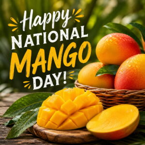 Happy National Mango Day greeting card