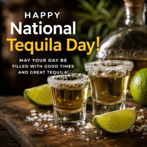 Happy National Tequila Day greeting card