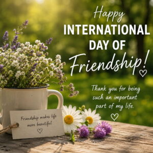 Happy International Day of Friendship greeting card
