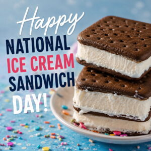 Happy National Ice Cream Sandwich Day greeting card