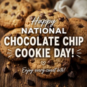 Happy National Chocolate Chip Cookie Day greeting card