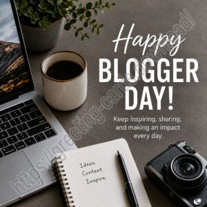 Happy Blogger Day greeting card