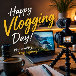 Happy Vlogging Day greeting card