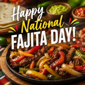 Happy National Fajita Day greeting card