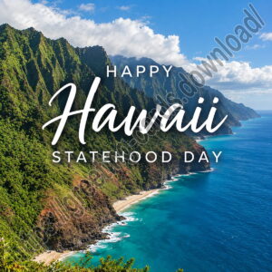 Happy Hawaii Statehood Day greeting card