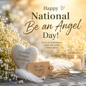 Happy National Be an Angel Day greeting card