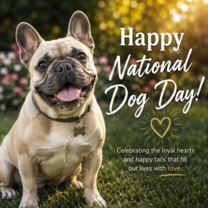 Happy National Dog Day greeting card