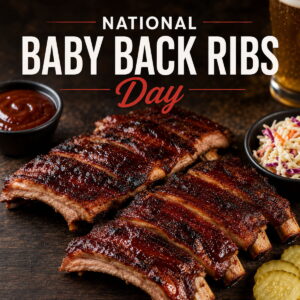 Happy National Baby Back Ribs Day greeting card